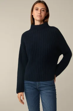 Schurwoll-Cashmeremix-Stehkragen-Pullover In*Windsor Fashion