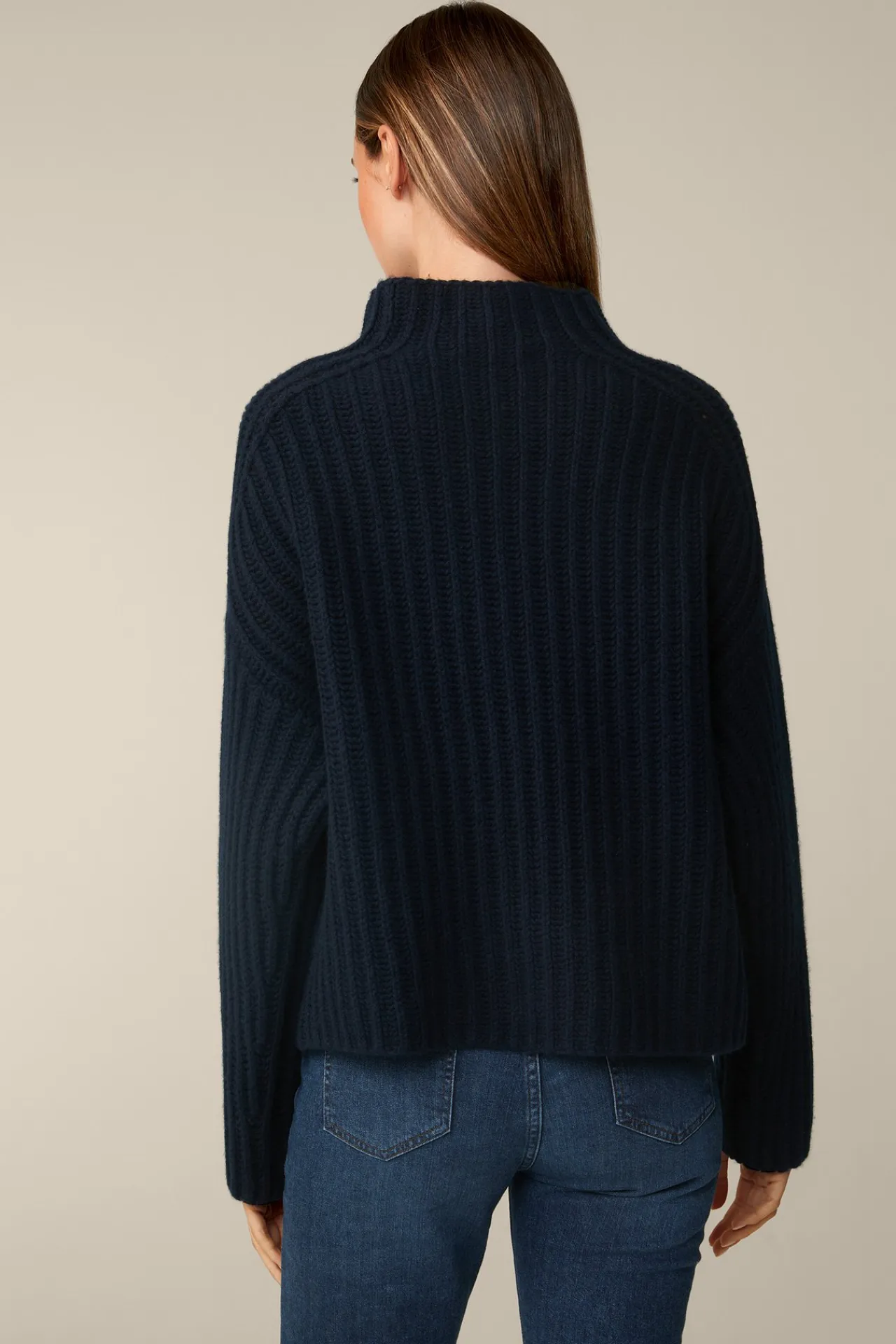 Schurwoll-Cashmeremix-Stehkragen-Pullover In*Windsor Fashion