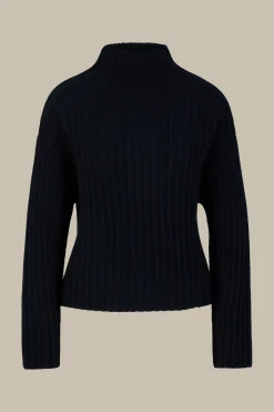 Schurwoll-Cashmeremix-Stehkragen-Pullover In*Windsor Fashion