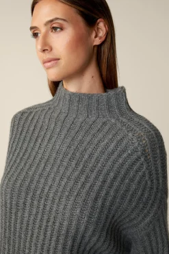 Schurwoll-Cashmeremix-Stehkragen-Pullover In*Windsor Fashion