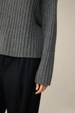 Schurwoll-Cashmeremix-Stehkragen-Pullover In*Windsor Fashion