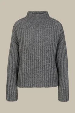 Schurwoll-Cashmeremix-Stehkragen-Pullover In*Windsor Fashion