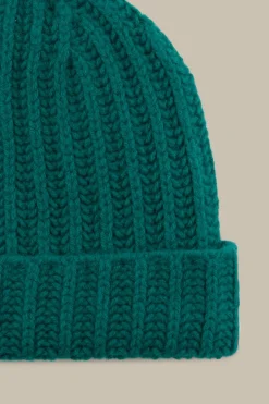 Schurwoll-Cashmere Mutze In Smaragd*Windsor Sale