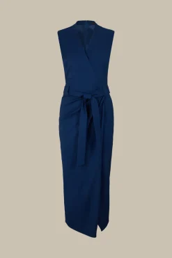 Schurwoll-Etui-Kleid In Midi-Lange In*Windsor Hot