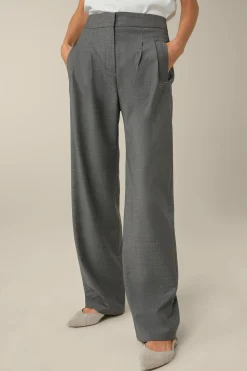Schurwoll-Marlene-Hose Mit Bundfalte In*Windsor Clearance