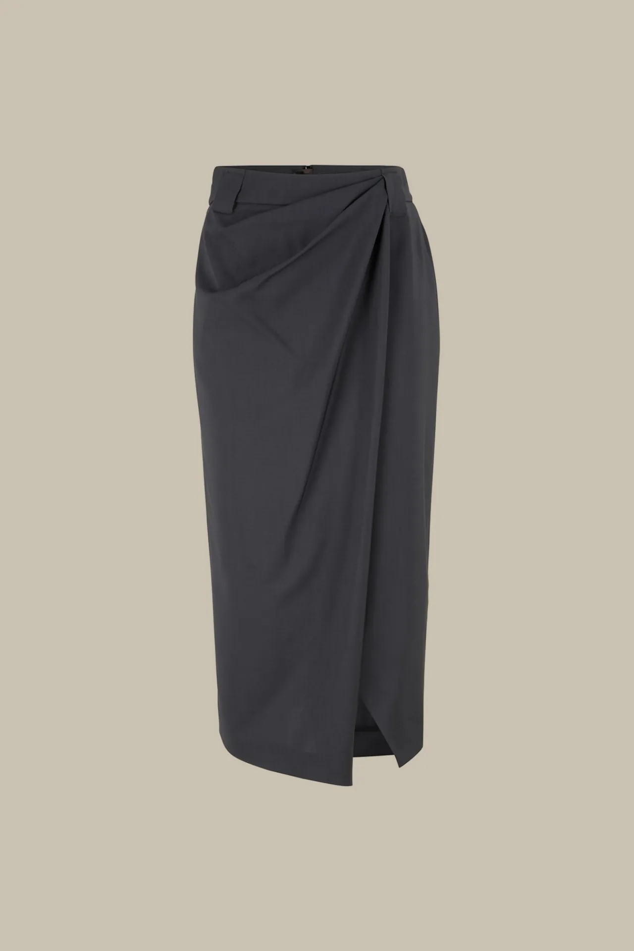 Schurwoll-Midirock Mit Wickeldetail In*Windsor Online
