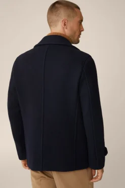 Schurwollmix-Caban-Jacke Cabon Mit Reverskragen In*Windsor Best