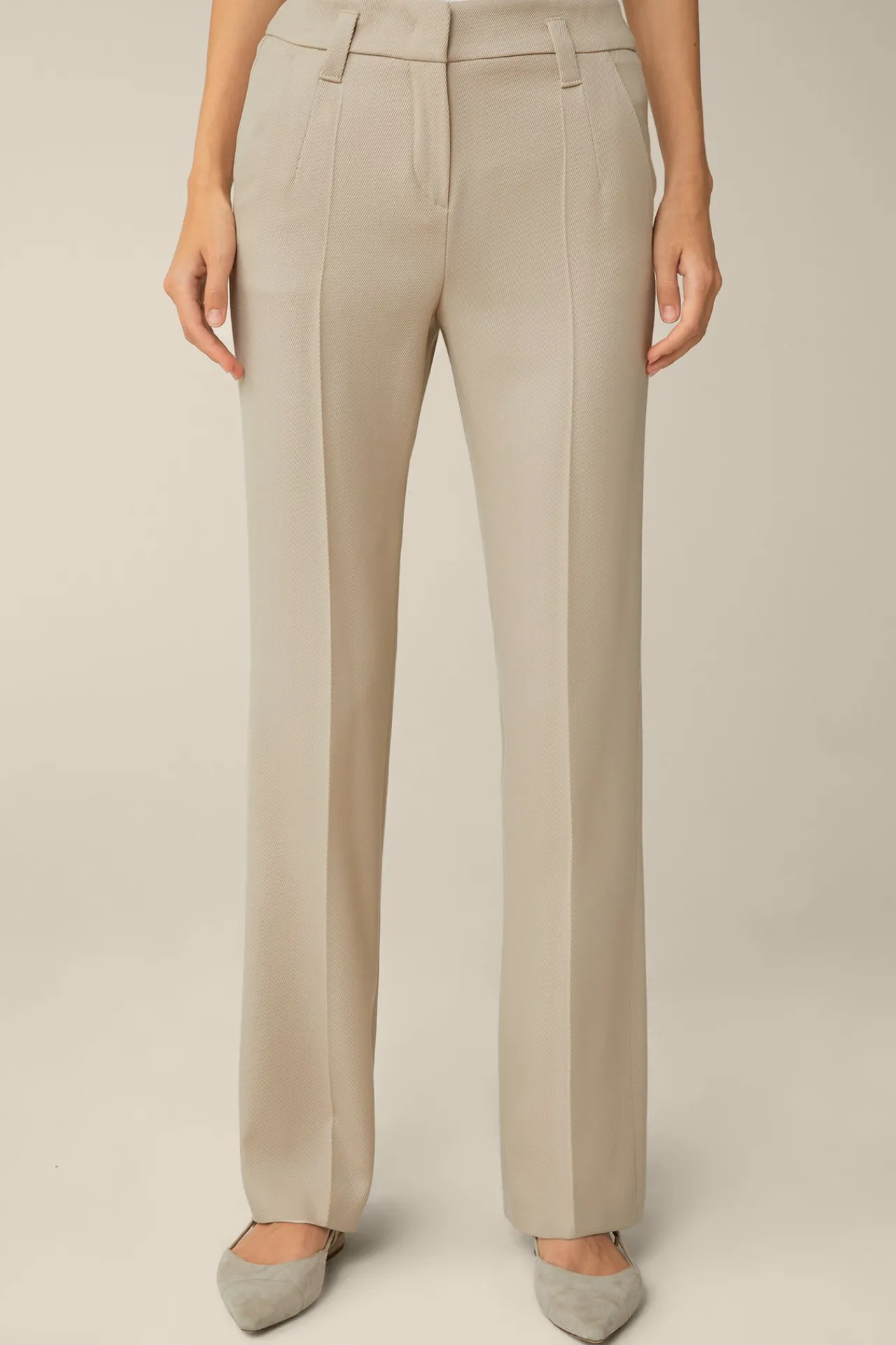 Schurwollmix-Twill-Marlene-Hose In*Windsor Outlet