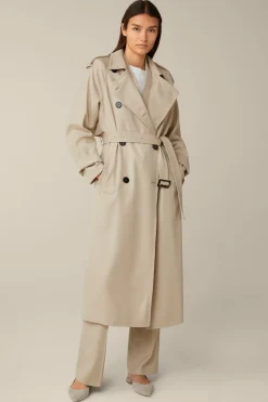Schurwollmix-Twill-Trenchcoat In*Windsor Outlet