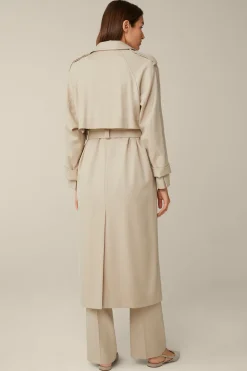 Schurwollmix-Twill-Trenchcoat In*Windsor Outlet