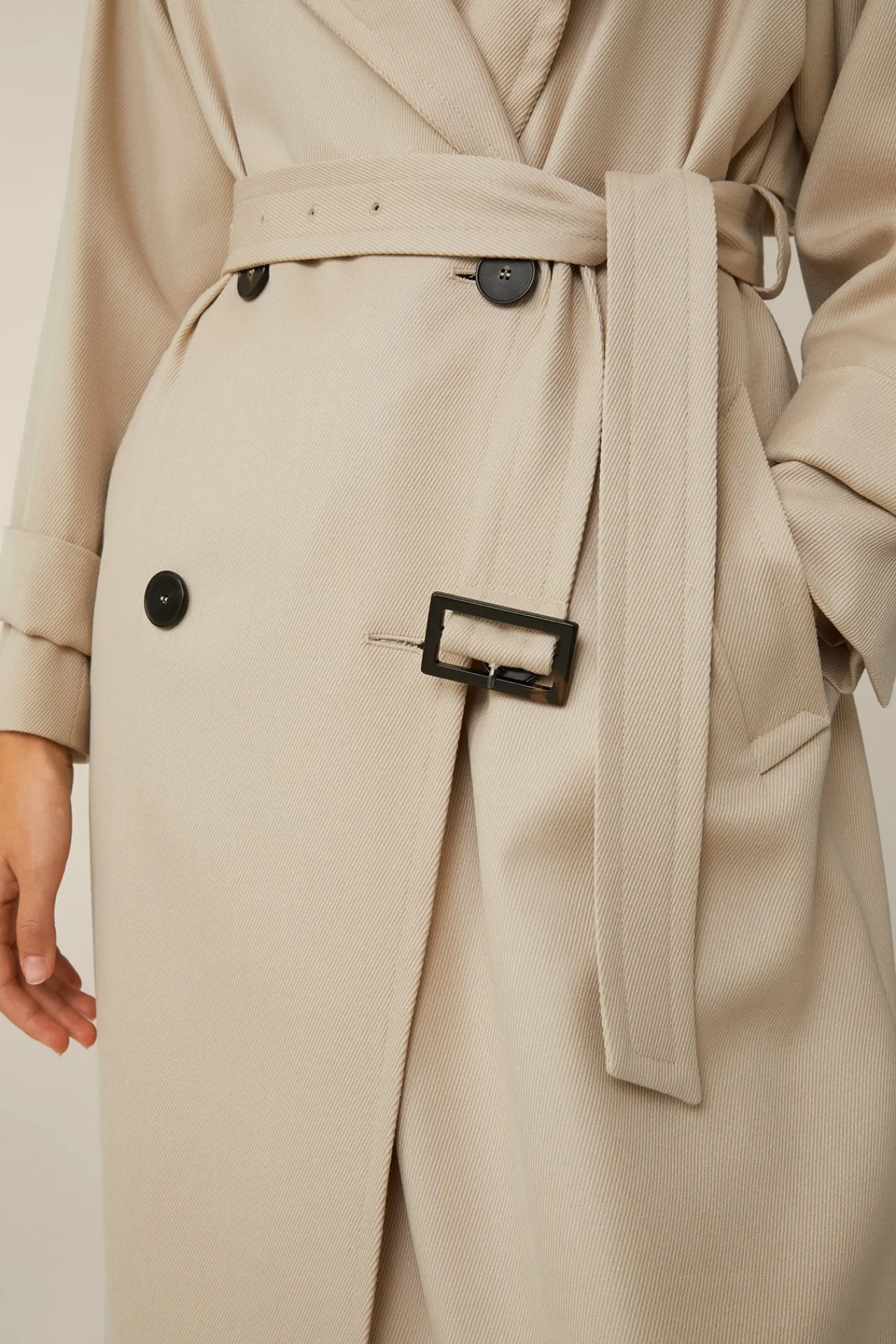 Schurwollmix-Twill-Trenchcoat In*Windsor Outlet