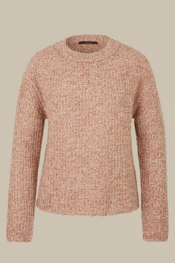 Schurwoll-Pullover Mit Cashmere In Kupfer-Ecru Gemustert*Windsor Hot