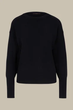 Schurwoll-Ripp-Strick-Pullover Mit Seide In*Windsor Best