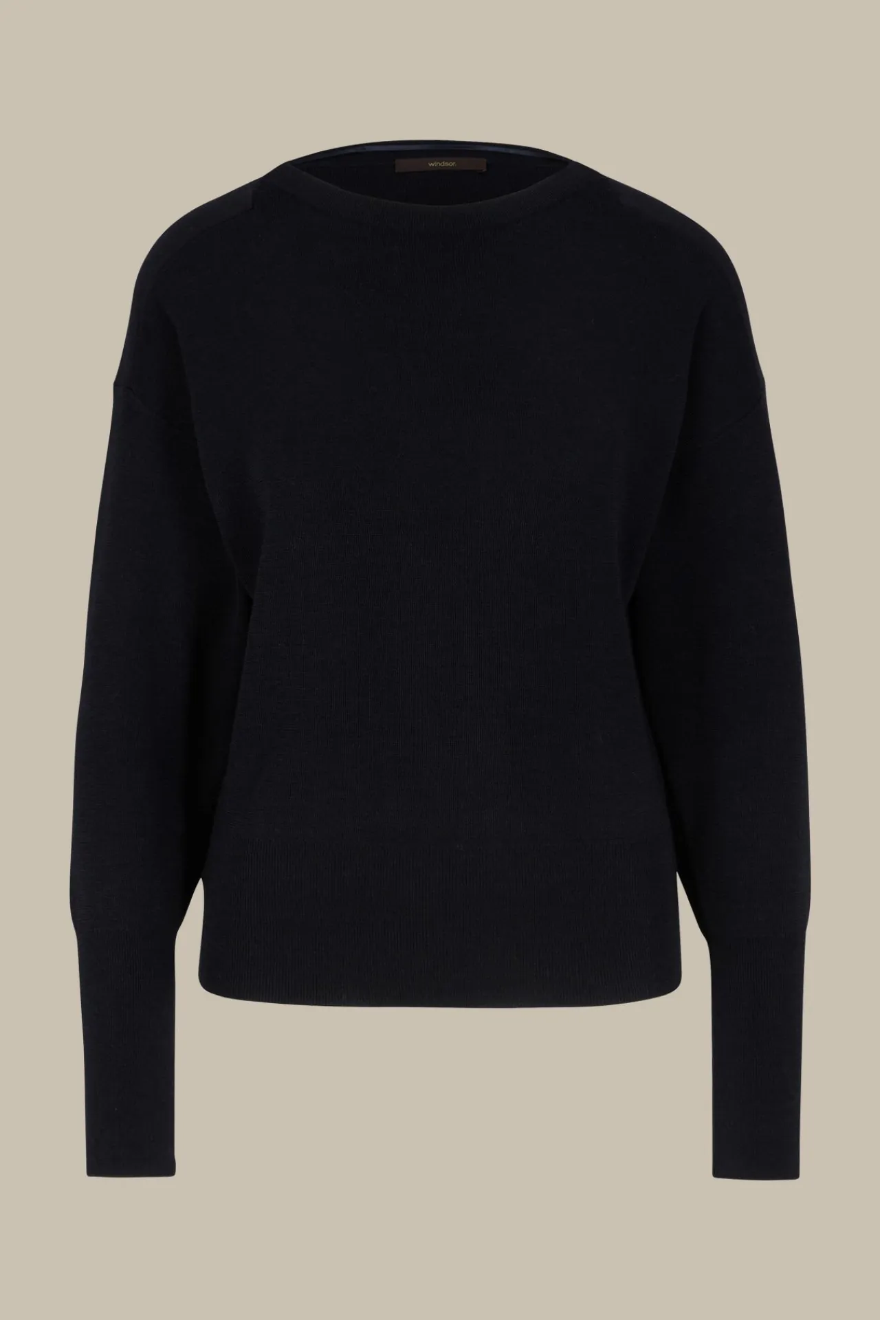 Schurwoll-Ripp-Strick-Pullover Mit Seide In*Windsor Best