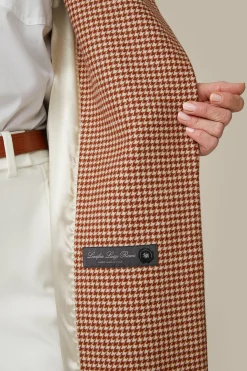Schurwoll-Roben-Mantel In Kupfer-Ecru Gemustert*Windsor Clearance