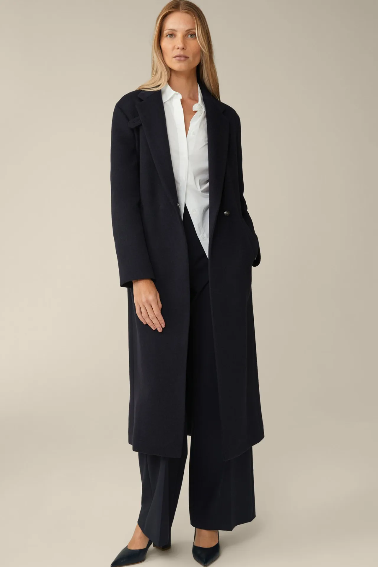 Schurwoll-Roben-Mantel Mit Cashmere In*Windsor Clearance