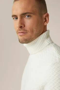 Schurwoll-Rollkragen-Pullover Amilo Mit Cashmere In Strukturiert*Windsor Online
