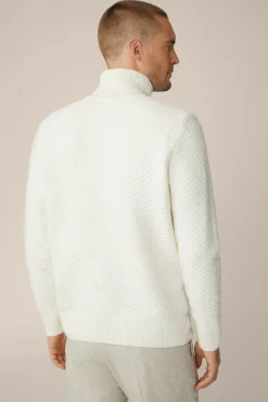Schurwoll-Rollkragen-Pullover Amilo Mit Cashmere In Strukturiert*Windsor Online