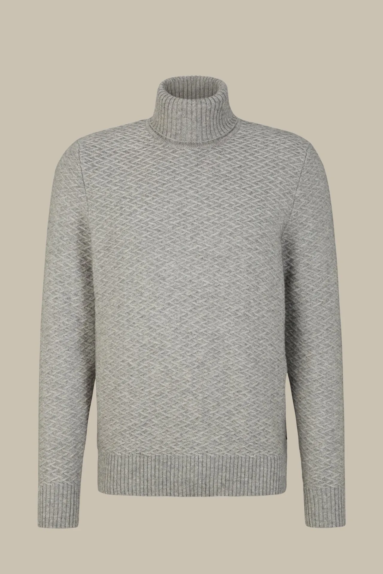 Schurwoll-Rollkragen-Pullover Amilo Mit Cashmere In Strukturiert*Windsor Fashion