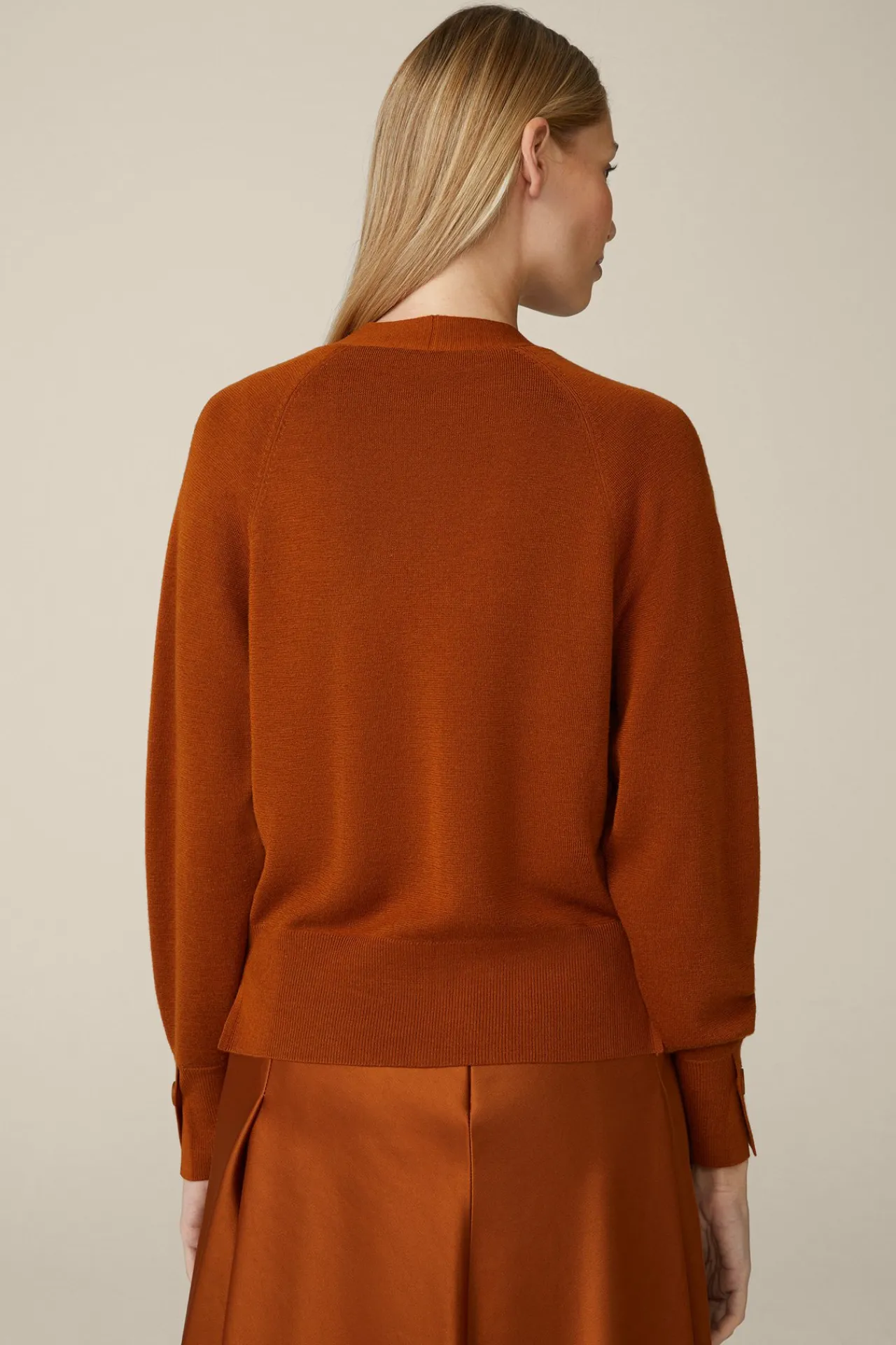 Schurwoll-Seidenmix-Cardigan In Kupfer*Windsor Online
