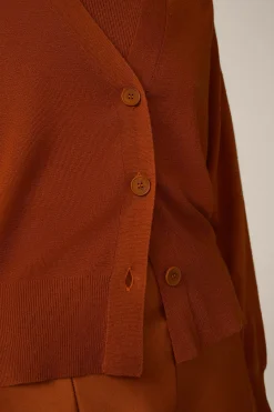 Schurwoll-Seidenmix-Cardigan In Kupfer*Windsor Online