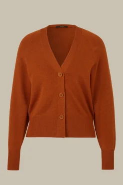 Schurwoll-Seidenmix-Cardigan In Kupfer*Windsor Online