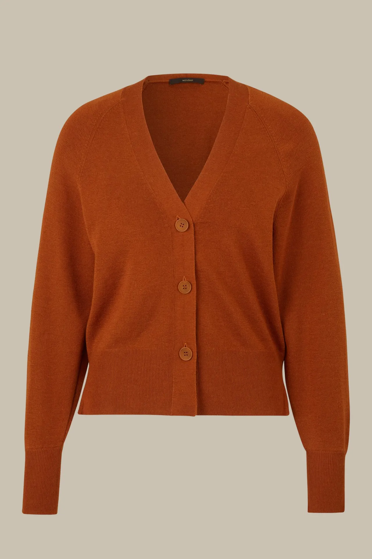 Schurwoll-Seidenmix-Cardigan In Kupfer*Windsor Online