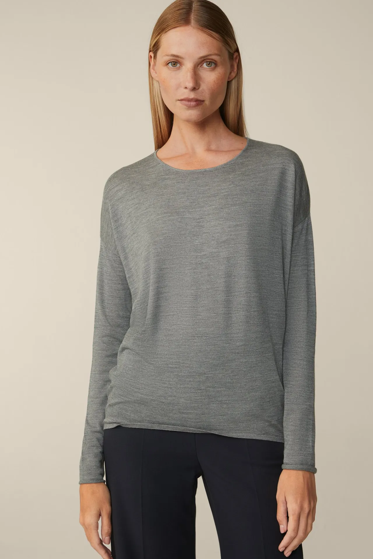 Schurwoll-Seidenmix-Pullover In*Windsor Online