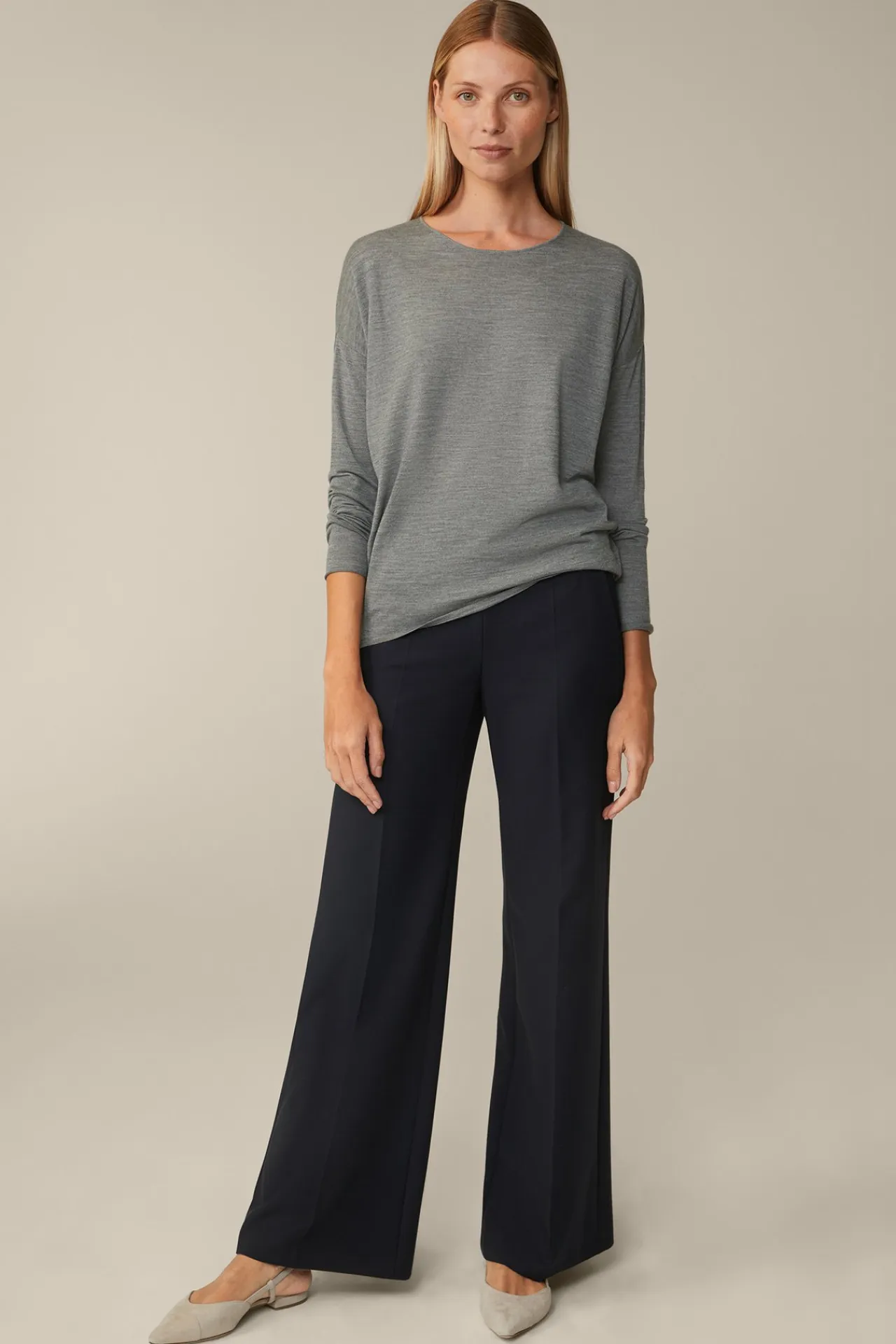 Schurwoll-Seidenmix-Pullover In*Windsor Online