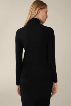 Schurwoll-Seidenmix-Rollkragen-Pullover In*Windsor New