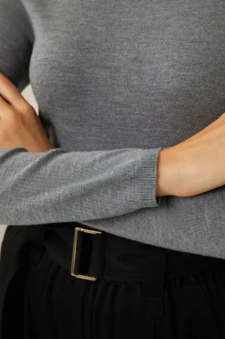 Schurwoll-Seidenmix-Rollkragen-Pullover In*Windsor Hot