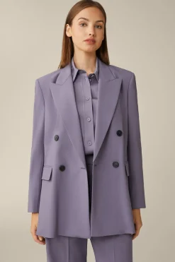 Schurwollstretch-Doppelreiher-Blazer In*Windsor Clearance