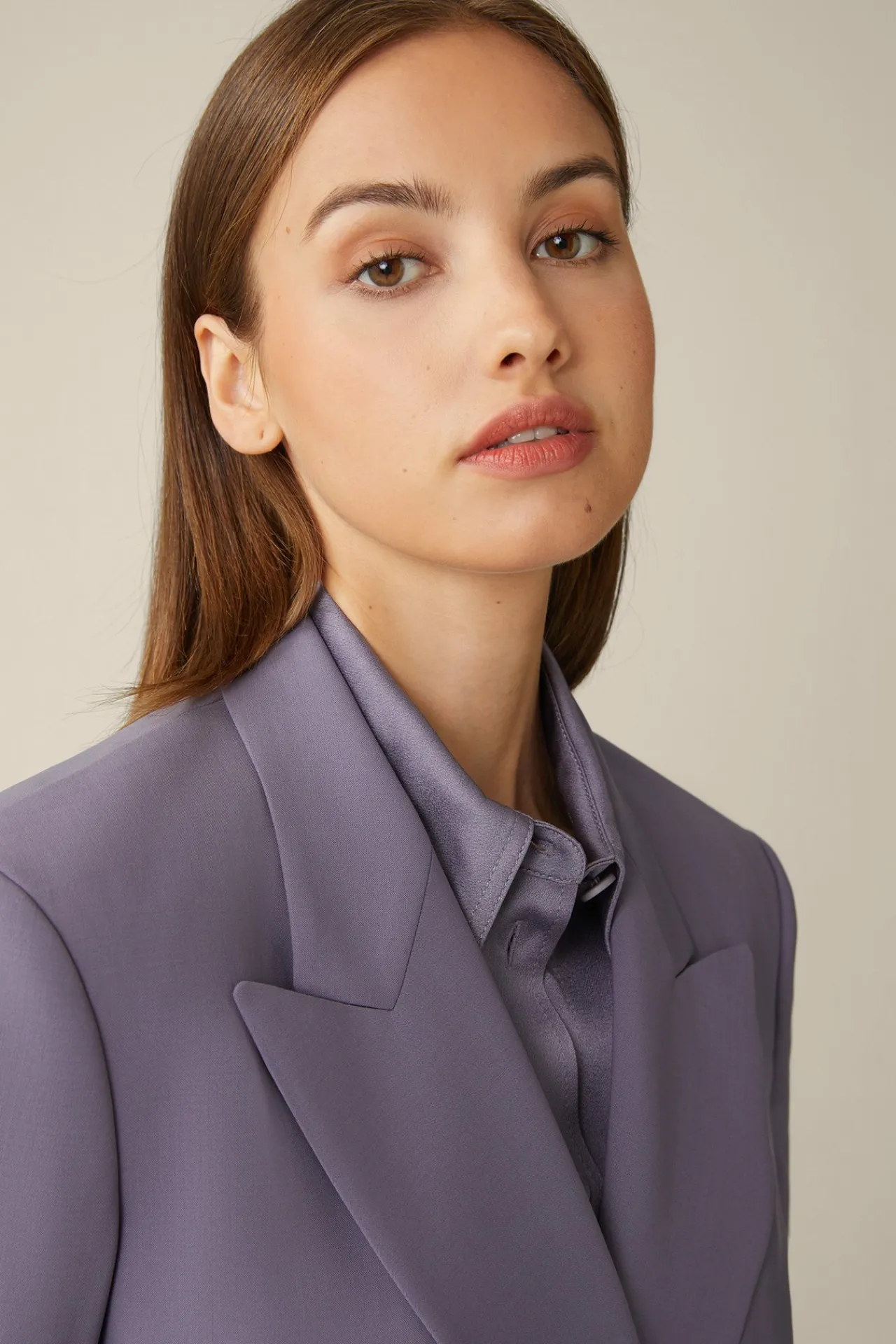 Schurwollstretch-Doppelreiher-Blazer In*Windsor Clearance