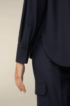Schurwollstretch-Hemdbluse In*Windsor Discount