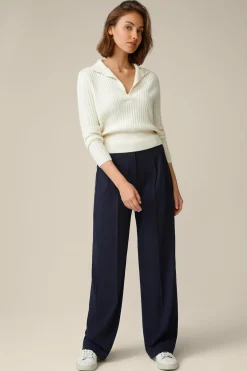 Schurwollstretch-Marlene-Hose In*Windsor Hot
