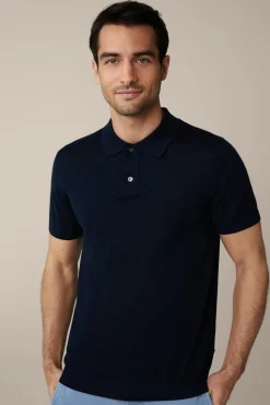 Schurwoll-Strick-Polo-Shirt Mit Seide Und Cashmere In*Windsor Fashion
