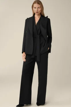 Schurwoll-Twill-Weste Mit Nadelstreifen In*Windsor Discount