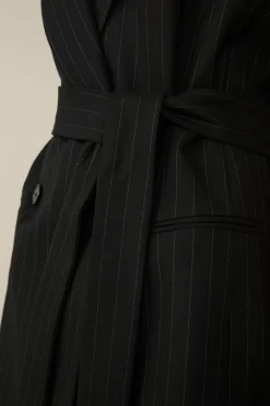 Schurwoll-Twill-Weste Mit Nadelstreifen In*Windsor Discount