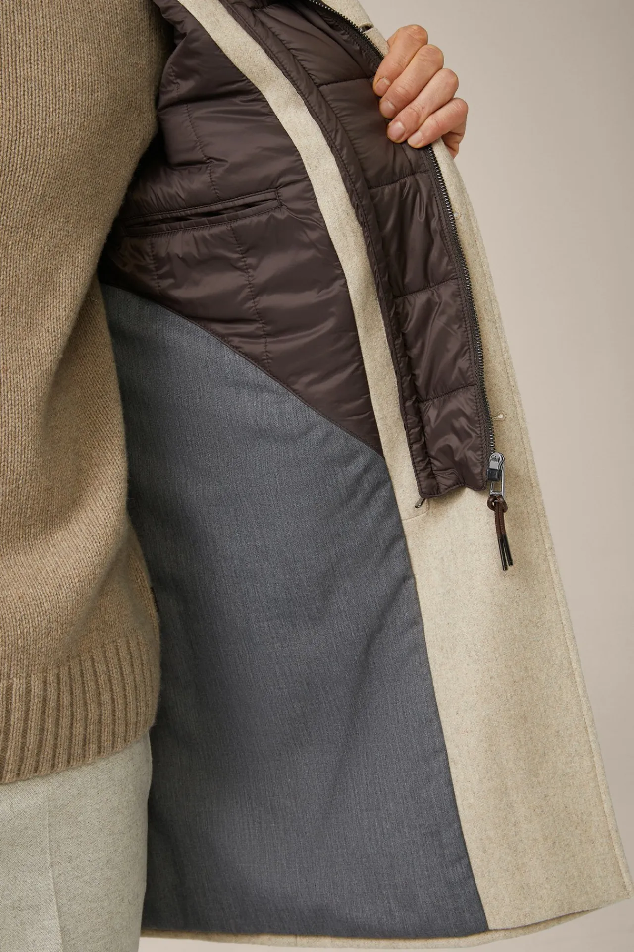 Stehkragen-Mantel Rivano Mit Cashmere Und Lammfellkragen In*Windsor Sale