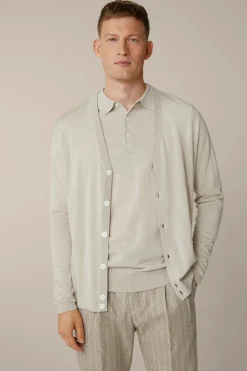 Strick-Cardigan Nando Mit Seide Und Cashmere In Beige*Windsor Sale