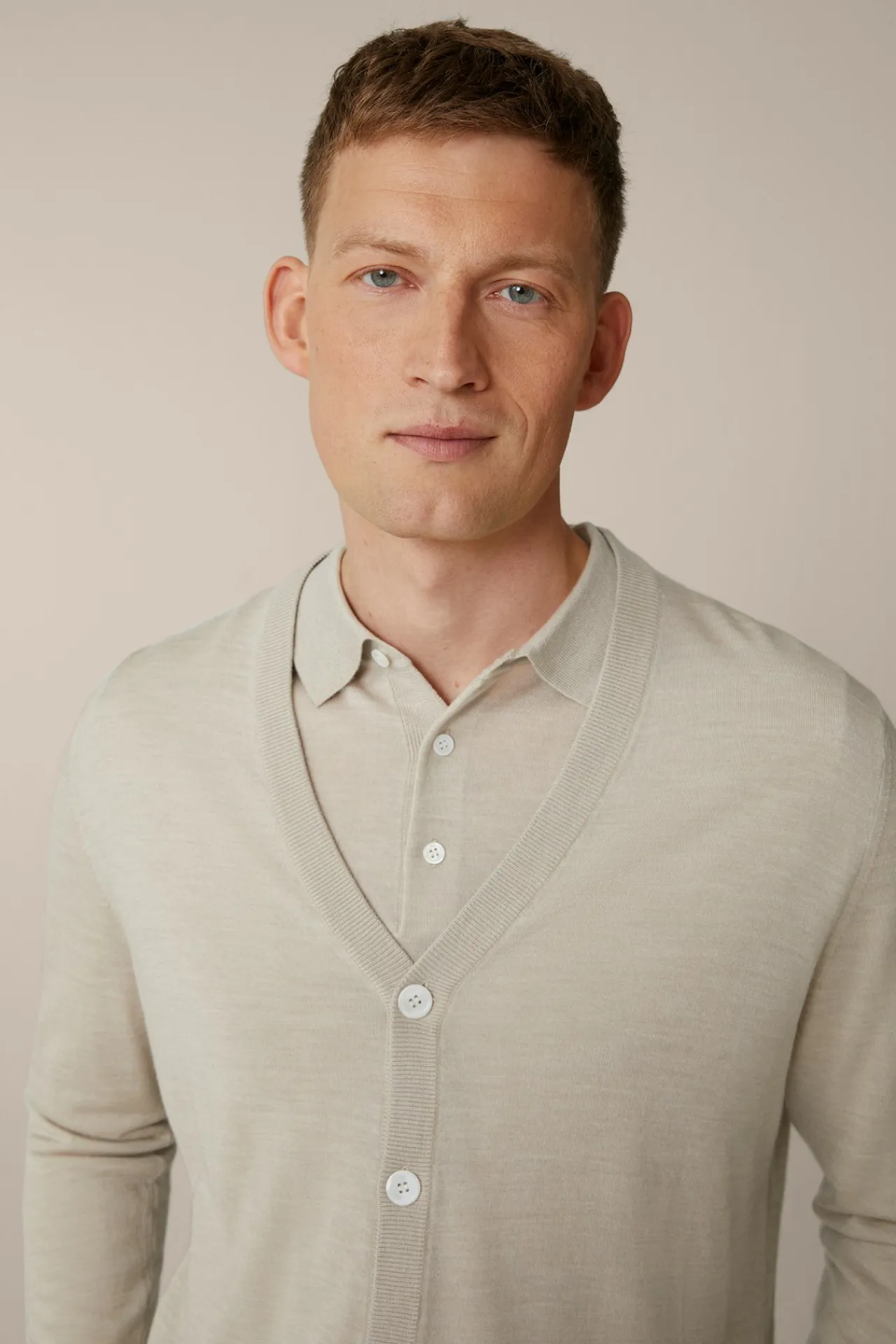 Strick-Cardigan Nando Mit Seide Und Cashmere In Beige*Windsor Sale