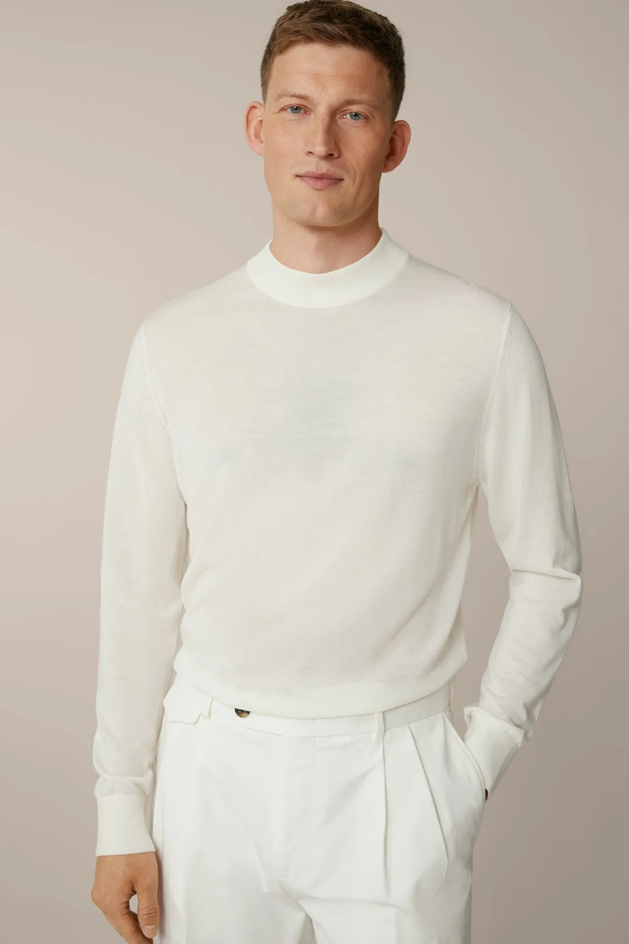 Strick-Stehkragen-Pullover Nando Mit Seide Und Cashmere In*Windsor Clearance