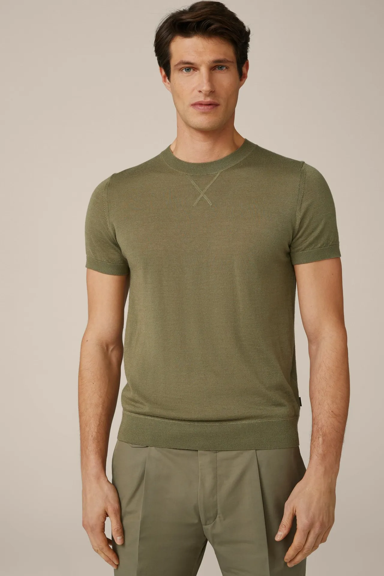 Strick-T-Shirt Nando In Oliv*Windsor Discount