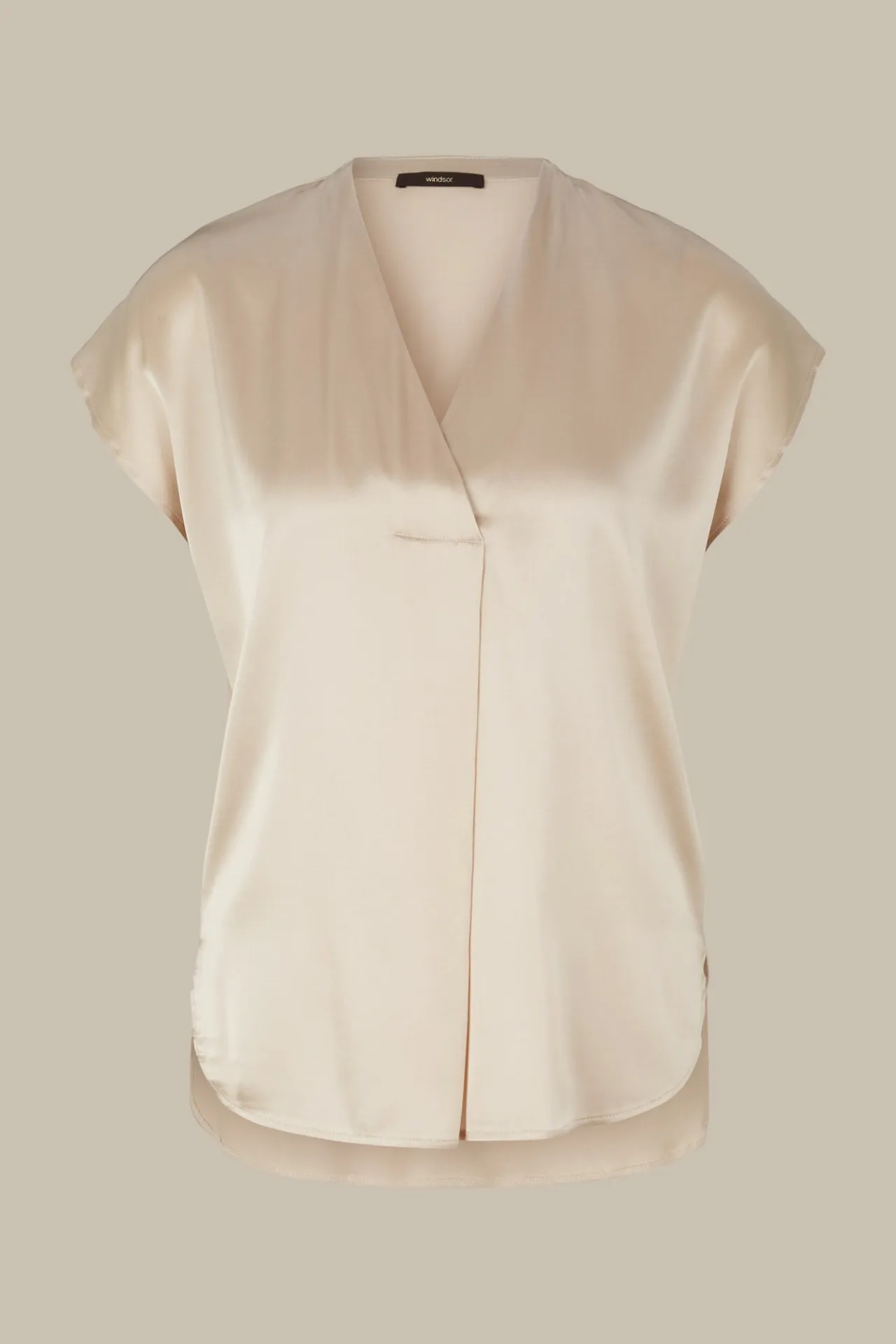 Tencel-Baumwoll-Top Mit Satin Vorderseite In*Windsor Hot
