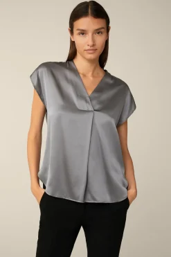 Tencel-Baumwoll-Top Mit Satin Vorderseite In*Windsor New