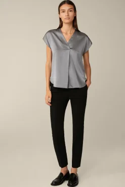 Tencel-Baumwoll-Top Mit Satin Vorderseite In*Windsor New