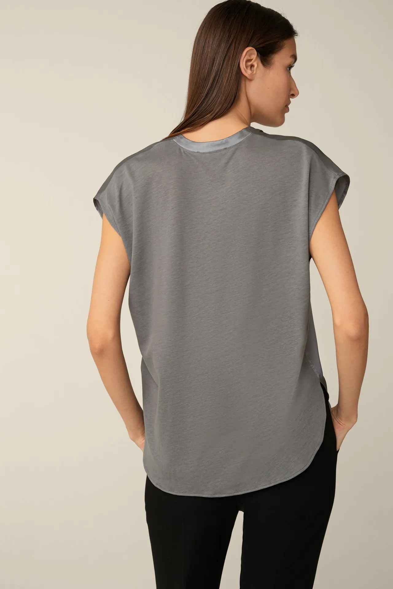 Tencel-Baumwoll-Top Mit Satin Vorderseite In*Windsor New