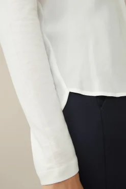 Tencel-Langarm-Shirt Mit Satin Vorderseite In*Windsor Best