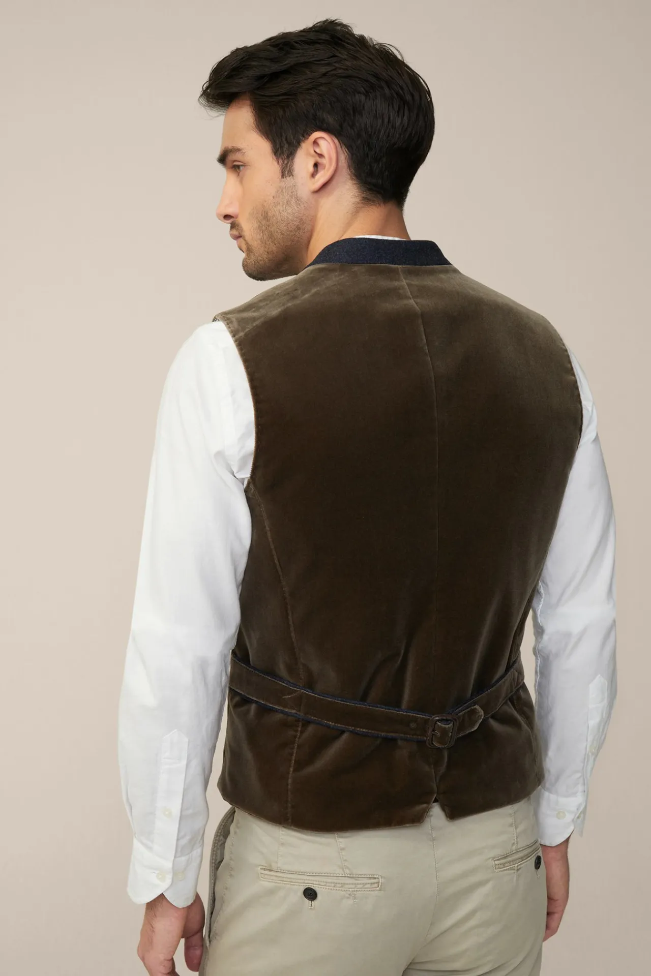 Trachten-Weste Au In Braun/Blau*Windsor Best
