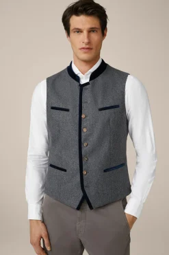 Trachten-Weste Au In Grau/Navy*Windsor Fashion